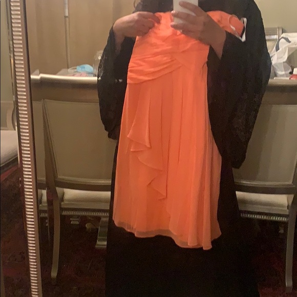 David’s Bridal Neon Pink Strapless Wedding Dress - Picture 8 of 8